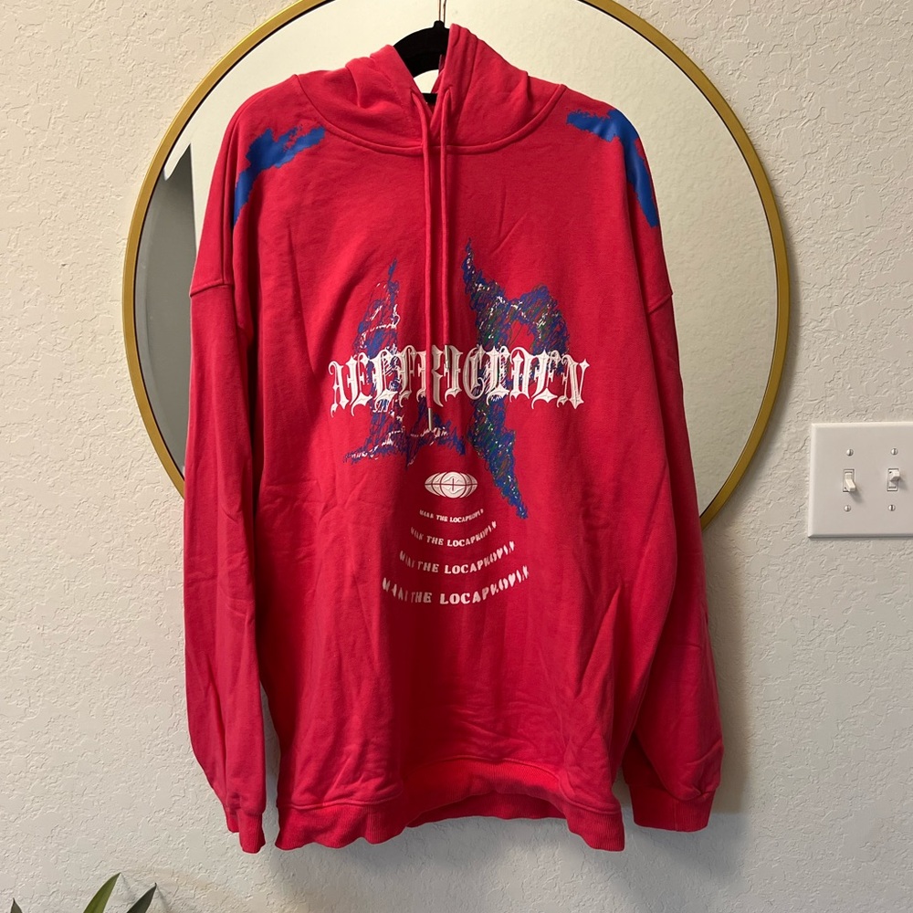 Aelfrec Eden sweatshirt/hoodie Hot Pink and blue